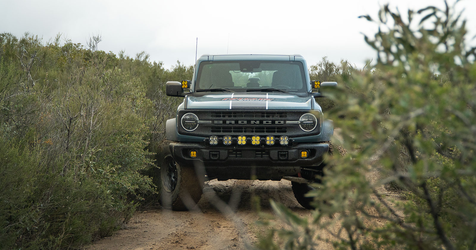 Ride Shocks 2022 Ford Bronco offroading at Corral Canyon OHV in San Diego.