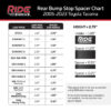 Ride Shocks Tacoma u-bolt flip spacer chart