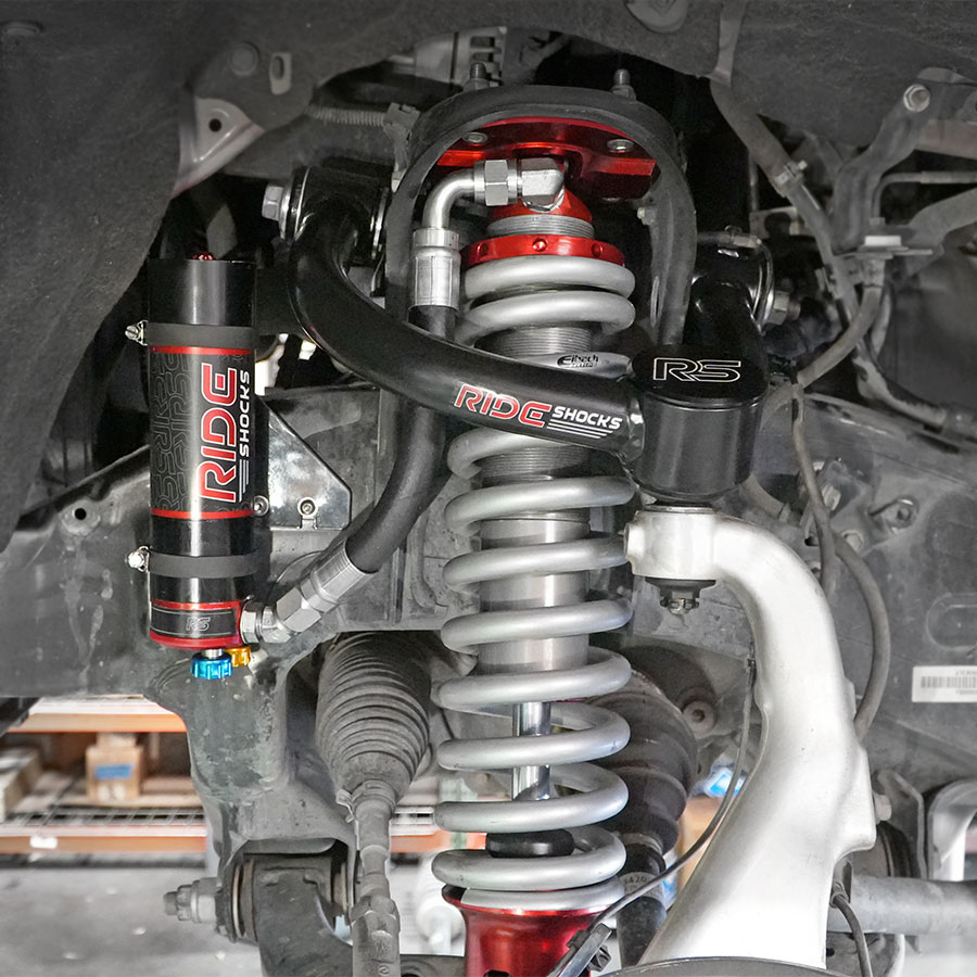 4th Gen Tacoma Ride Shocks coilovers and upper control arms installed.