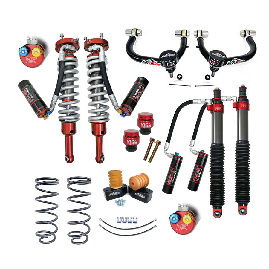 4Runner suspension kit from Ride Shocks. Complete 4runner suspension upgrade with front and rear shocks, rear lift springs and accessories.