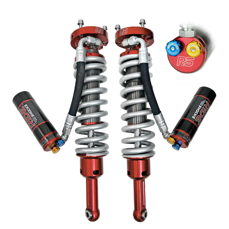 Toyota 4Runner front coilovers come pre-tuned depending on the total weight of added accessories that are on the vehicle. These weight range specific coilovers provide the ultimate performance for both on and off-road driving.