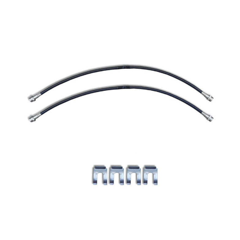 Extended rear brake line kit for a Toyota 4Runner. These extended brake lines are ideal for those with long travel rear shocks. These steel braided brake lines are a great upgrade for any 4Runner.