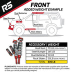 Examples of added weight to the front of a Toyota 4Runner.