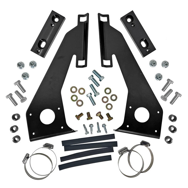 Ride Shocks remote reservoir mounting bracket for the front of a Toyota 4Runner, GX460, GX470 or FJ Cruiser. These mounting brackets will fit KDSS equipped vehicles.