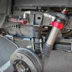 Toyota Tacoma rear suspension with Ride 2.5 Shocks, AccuTune Offroad bump stop kit and upgraded leaf springs.