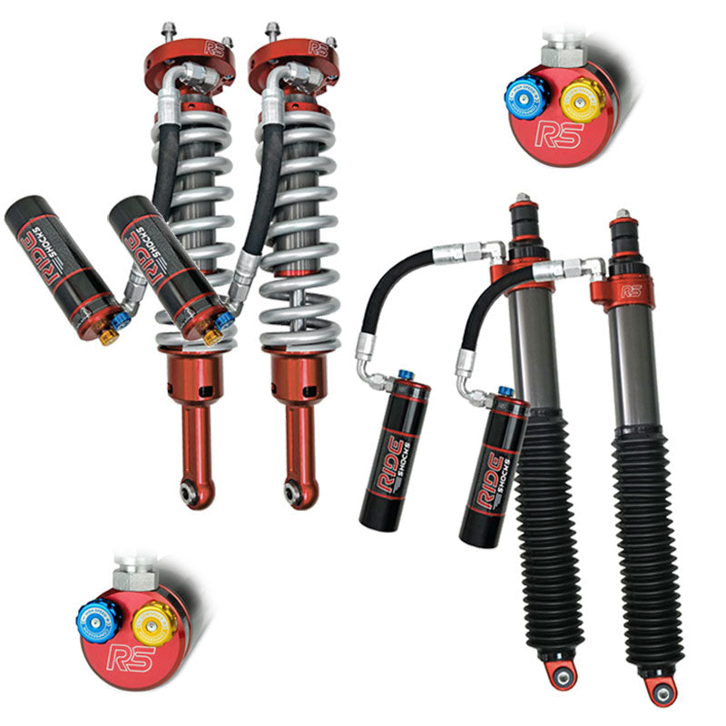 Custom Tacoma Shock package from Ride Shocks. Choose the best front and rear shocks for your truck.