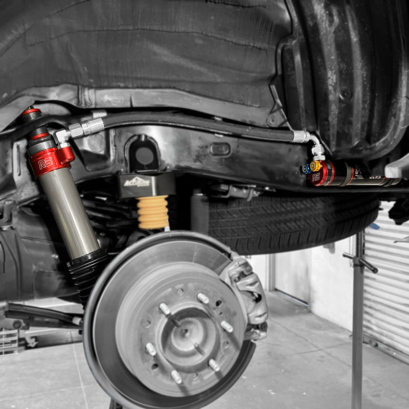 Toyota 4Runner rear suspension with Ride Shocks and AccuTune Offroad bump stop kit.