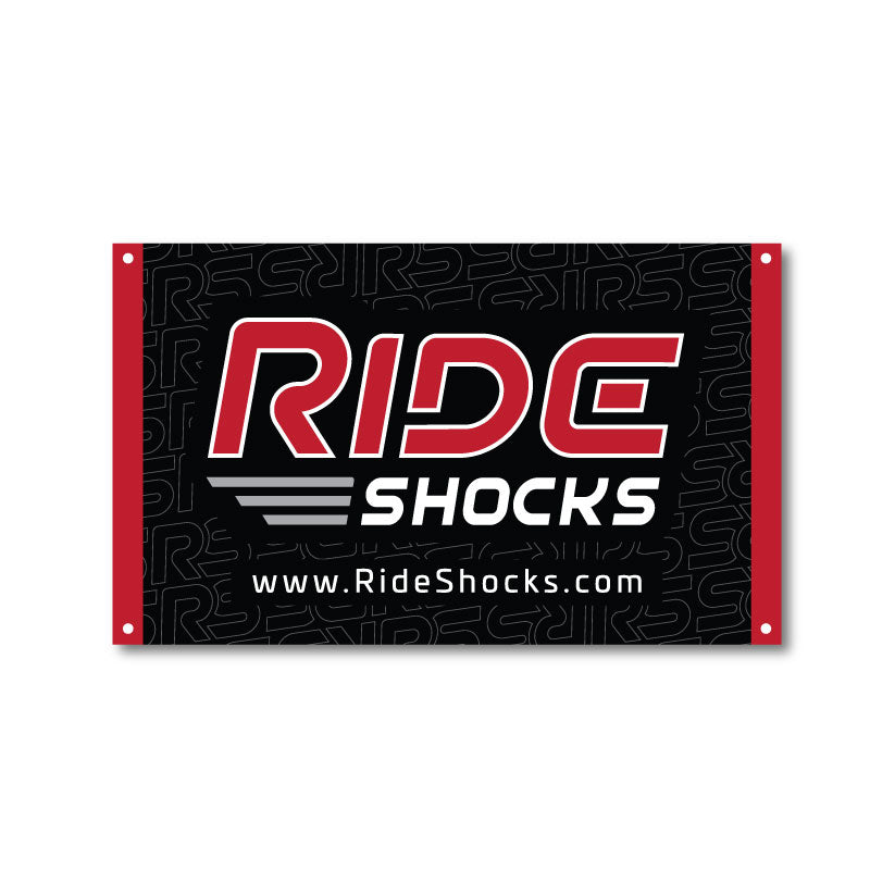 Ride Shocks 3ft x 5ft banner with grommets
